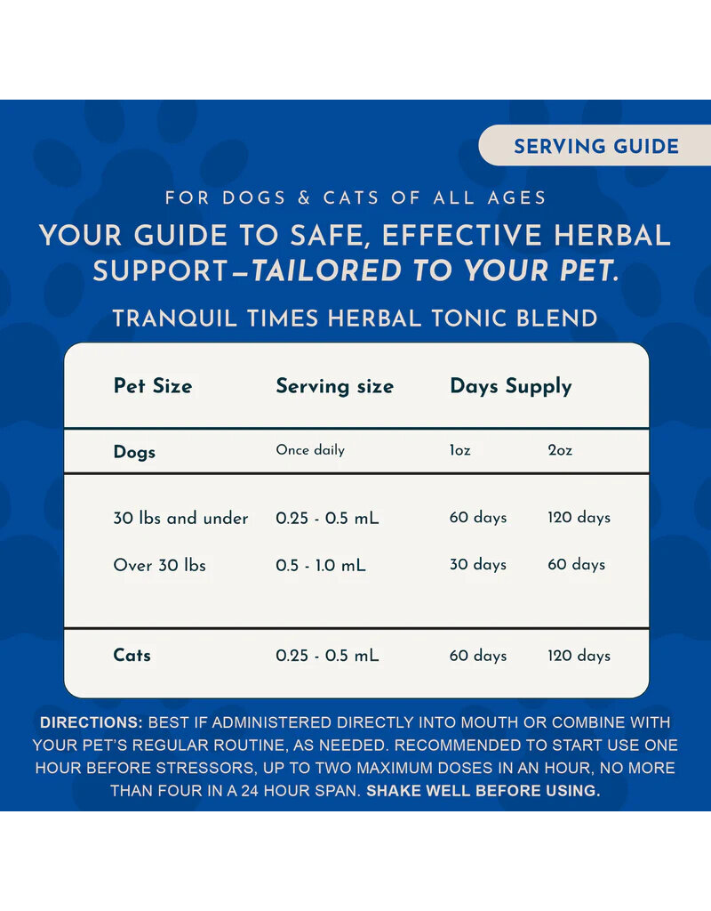 Animal Essentials Animal Essentials Supplements | Tranquility Blend 2 oz