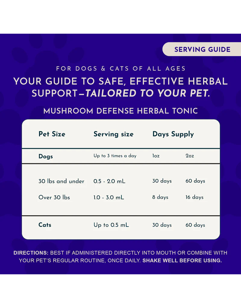 Animal Essentials Animal Essentials Tinctures Mushroom Defense Myco Triplex 2 oz