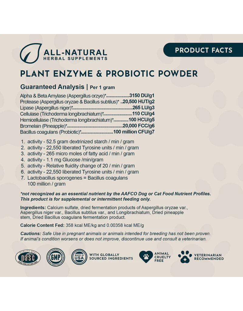 Animal Essentials Animal Essentials Plant Enzymes & Probiotics 3.5 oz (100 g)