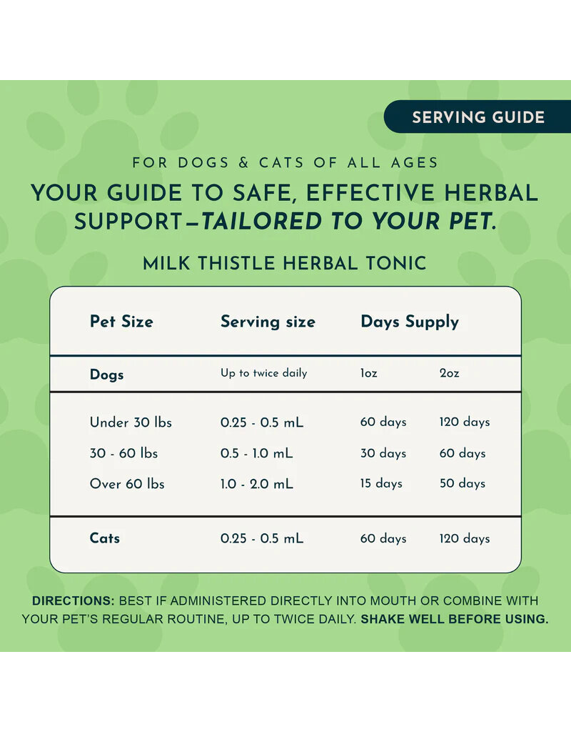 Animal Essentials Animal Essentials Supplements | Milk Thistle 2 oz