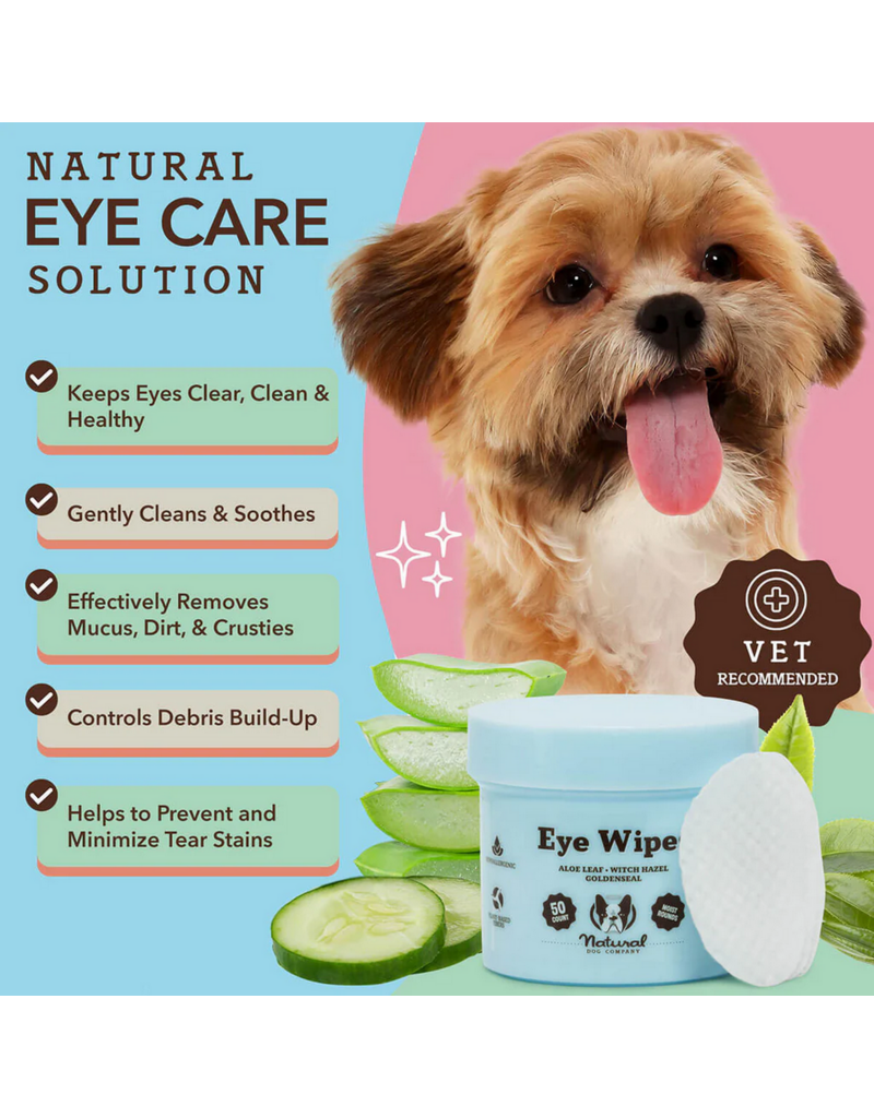 Natural Dog Company Natural Dog Company | Eyes Wipes with Aloe 100 Ct