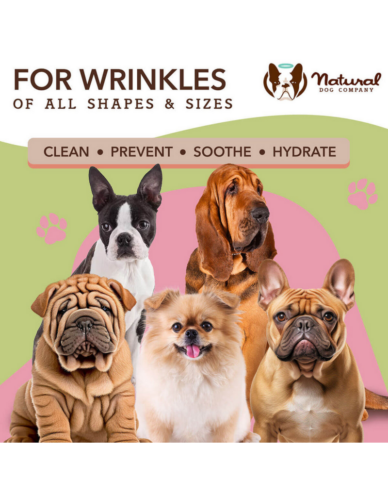 Natural Dog Company Natural Dog Company | Wrinkle Wipes 100 Ct