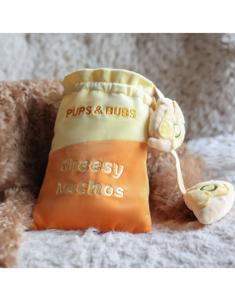Pups & Bubs Pups & Bubs Plush Dog Toy | Snuffle Cheesy Nachos
