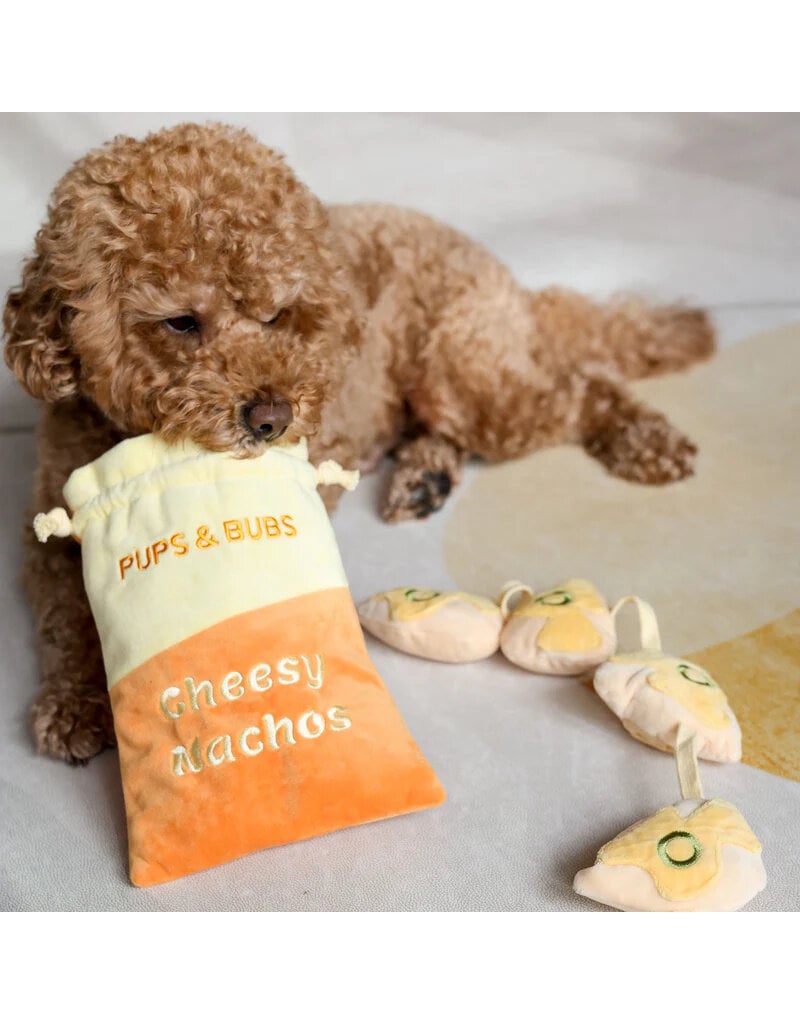 Pups & Bubs Pups & Bubs Plush Dog Toy | Snuffle Cheesy Nachos