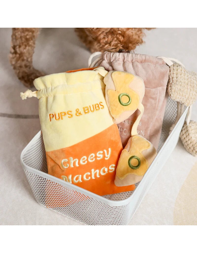 Pups & Bubs Pups & Bubs Plush Dog Toy | Snuffle Cheesy Nachos