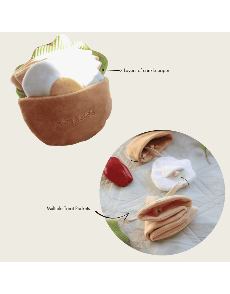 Pups & Bubs Pups & Bubs Plush Dog Toy | Snuffle Pita Pocket
