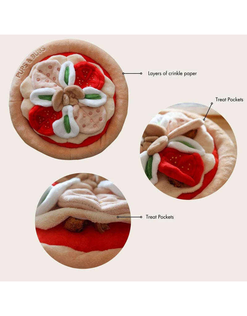 Pups & Bubs Pups & Bubs Plush Dog Toy | Snuffle Pepperoni Pizza