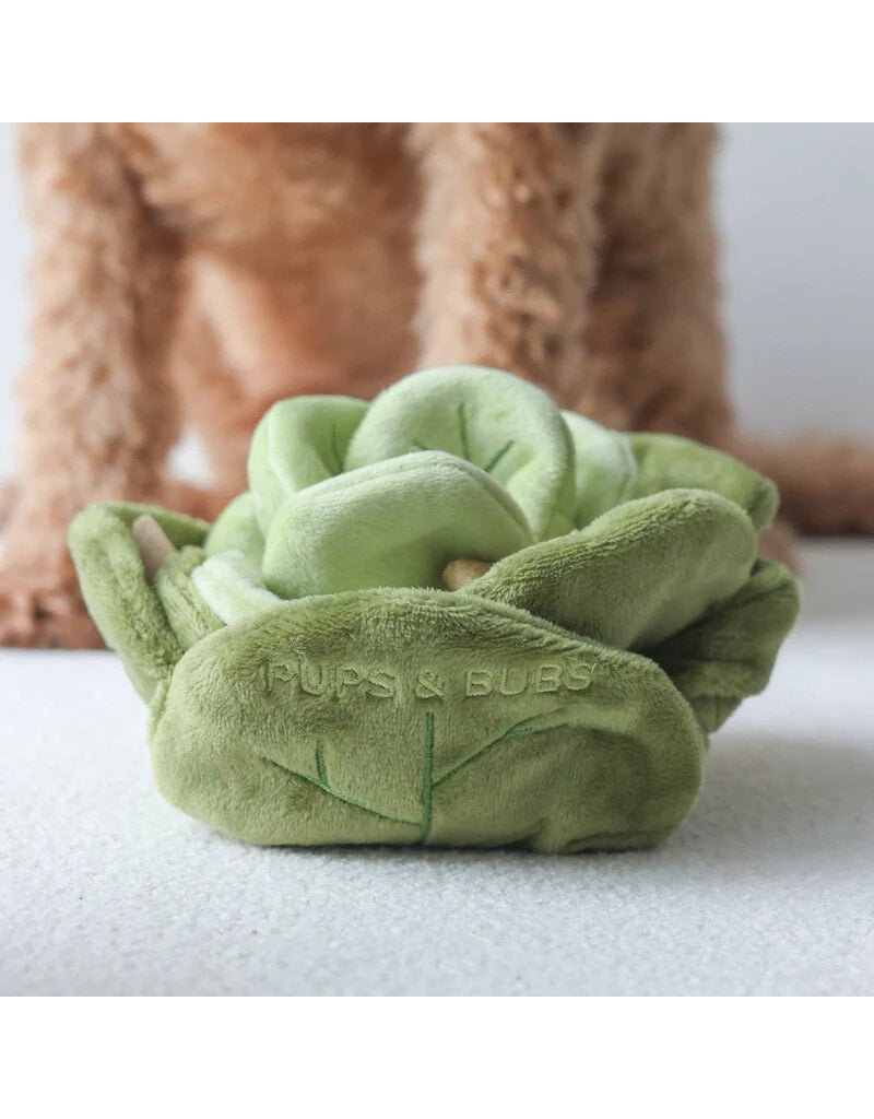Pups & Bubs Pups & Bubs Plush Dog Toy | Snuffle Green Cabbage