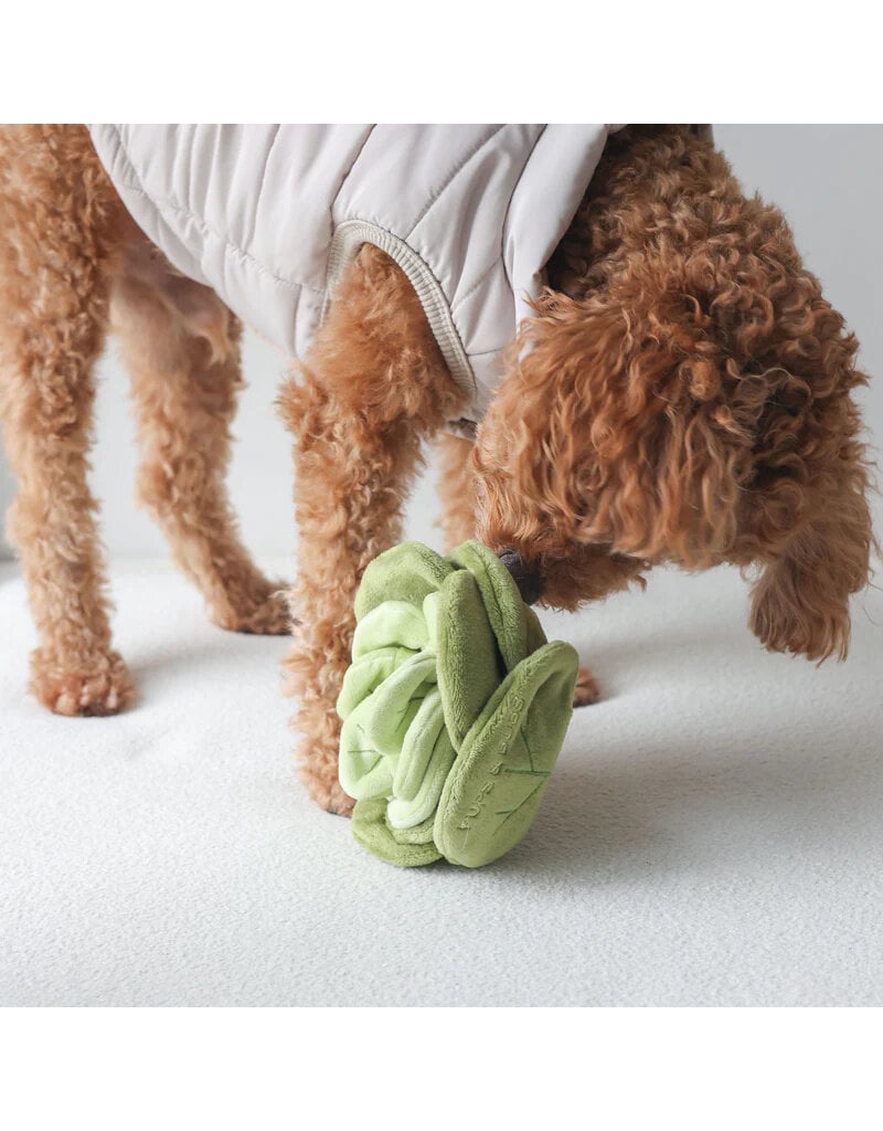 Pups & Bubs Pups & Bubs Plush Dog Toy | Snuffle Green Cabbage