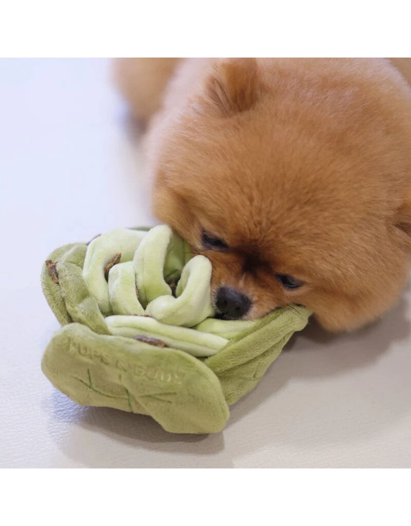 Pups & Bubs Pups & Bubs Plush Dog Toy | Snuffle Green Cabbage