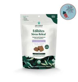 Pet Releaf Pet Releaf Edibites Soft Chews | CBD Calming Peanut Butter & Carob Swirl Medium/Large Breed 7.5 oz