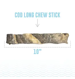 IcelandicPLUS Icelandic+ Chews | 10" Cod Skin Wrapped Chew Stick single