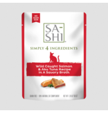 RAWZ RAWZ Sa-Shi Cat Pouch Topper | Salmon & Aku Tuna in Broth 1.76 oz single