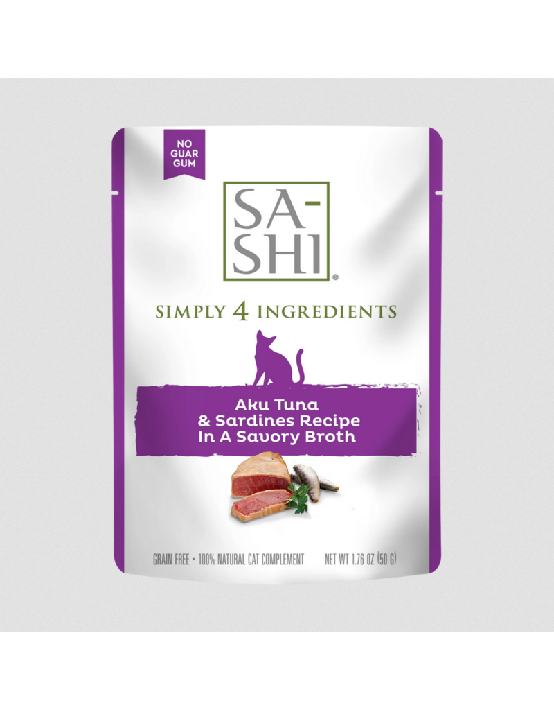 RAWZ RAWZ Sa-Shi Cat Pouch Topper | Aku Tuna & Sardines in Broth 1.76 oz single