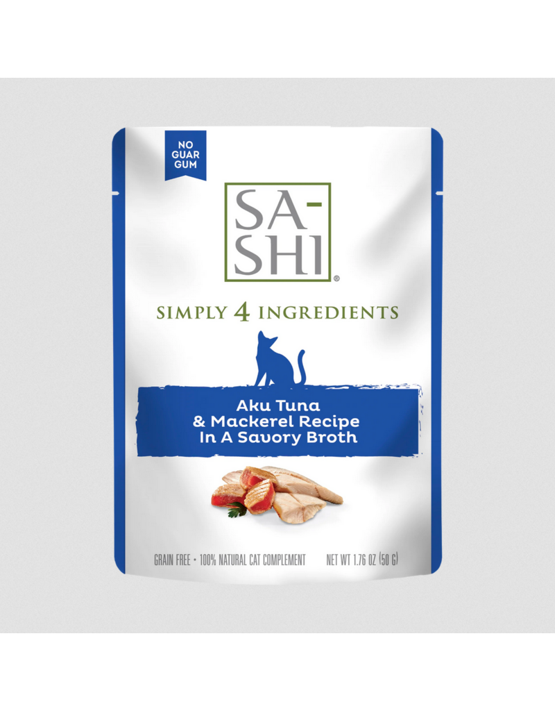 RAWZ RAWZ Sa-Shi Cat Pouch Topper | Aku Tuna & Mackerel in Broth 1.76 oz single