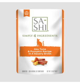 RAWZ RAWZ Sa-Shi Cat Pouch Topper | Aku Tuna & Pumpkin in Broth 1.76 oz single
