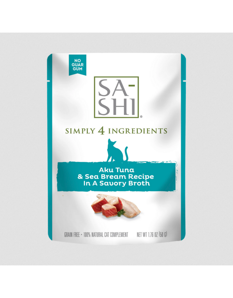 RAWZ RAWZ Sa-Shi Cat Pouch Topper | Aku Tuna & Sea Bream in Broth 1.76 oz CASE/8