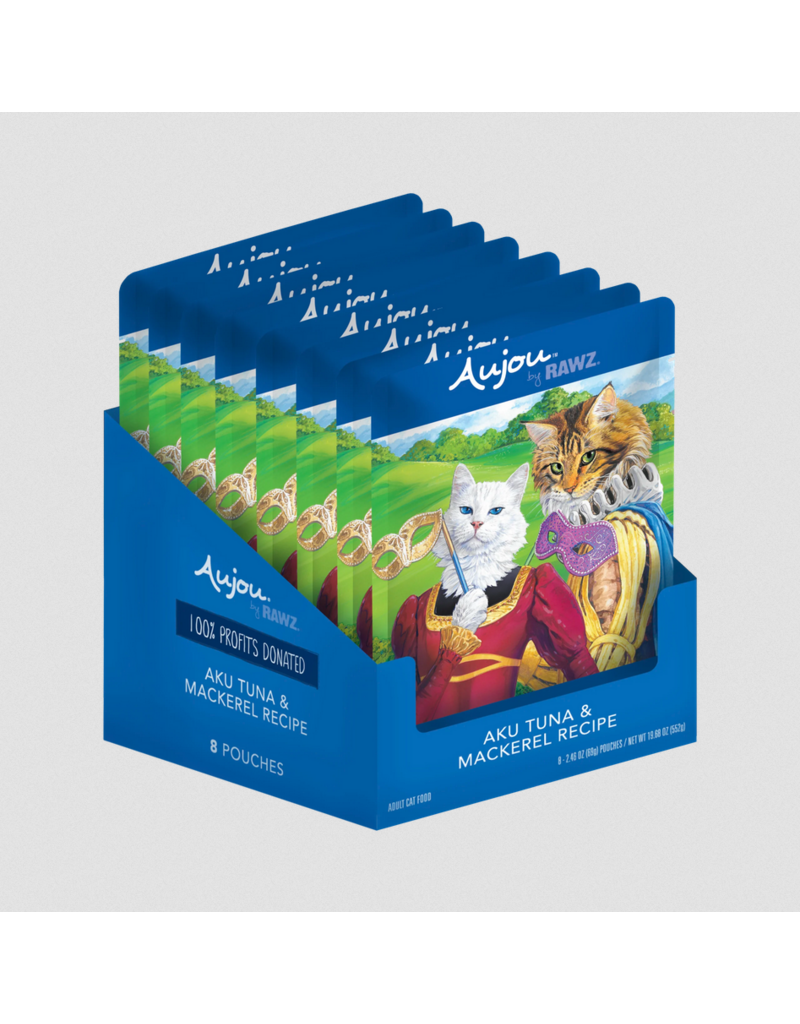 RAWZ RAWZ Aujou Cat Pouch | Shredded Aku Tuna & Mackerel in Broth 2.46 oz single