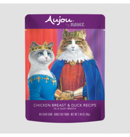 RAWZ RAWZ Aujou Cat Pouch | Shredded Chicken Breast & Duck in Broth 2.46 oz single