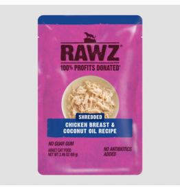 RAWZ RAWZ Cat Pouch | Shredded Chicken Breast & Coconut Oil Recipe 2.46 oz single