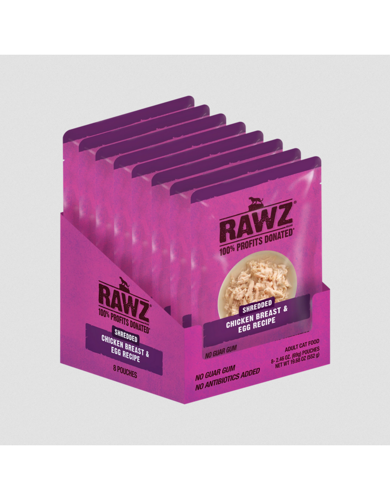 RAWZ RAWZ Cat Pouch | Shredded Chicken Breast & Egg Recipe 2.46 oz CASE/8