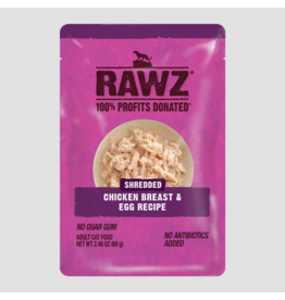 RAWZ RAWZ Cat Pouch | Shredded Chicken Breast & Egg Recipe 2.46 oz single