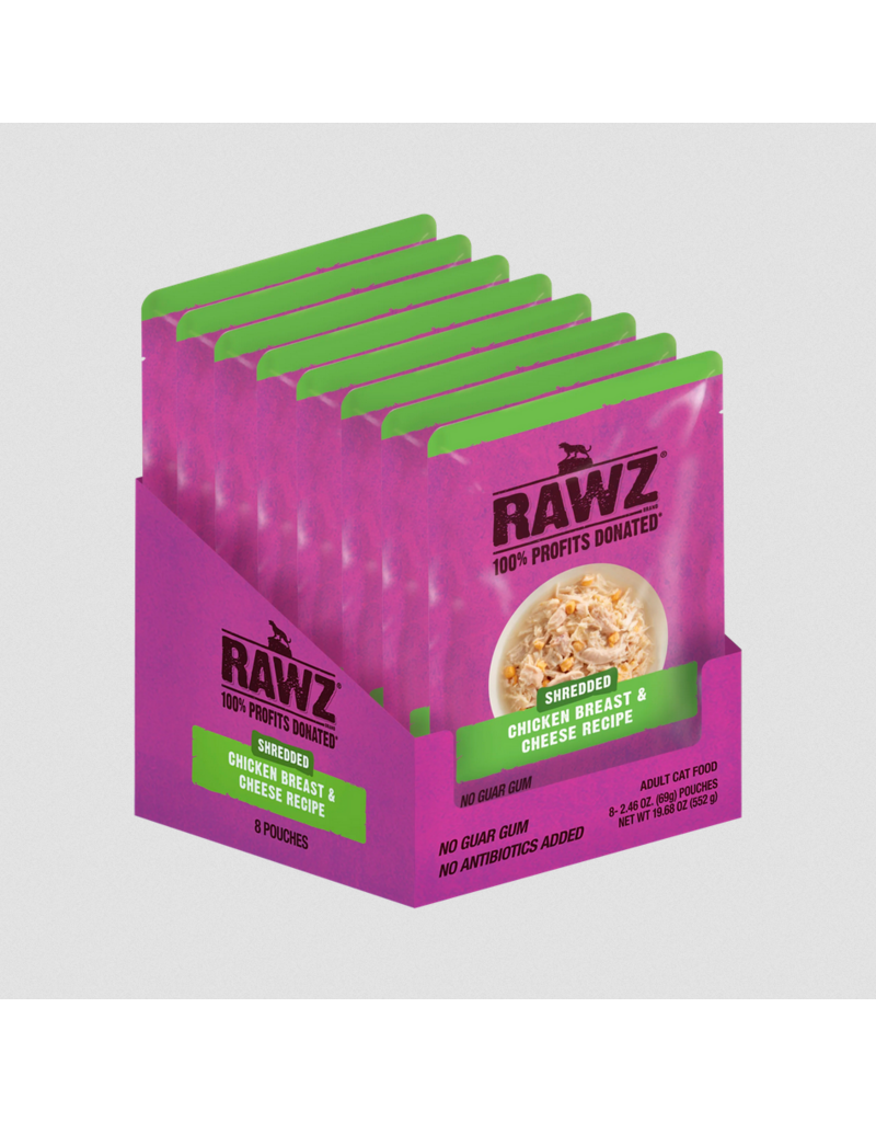 RAWZ RAWZ Cat Pouch | Shredded Chicken Breast & Cheese Recipe 2.46 oz CASE/8