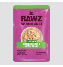 RAWZ RAWZ Cat Pouch | Shredded Chicken Breast & Cheese Recipe 2.46 oz single