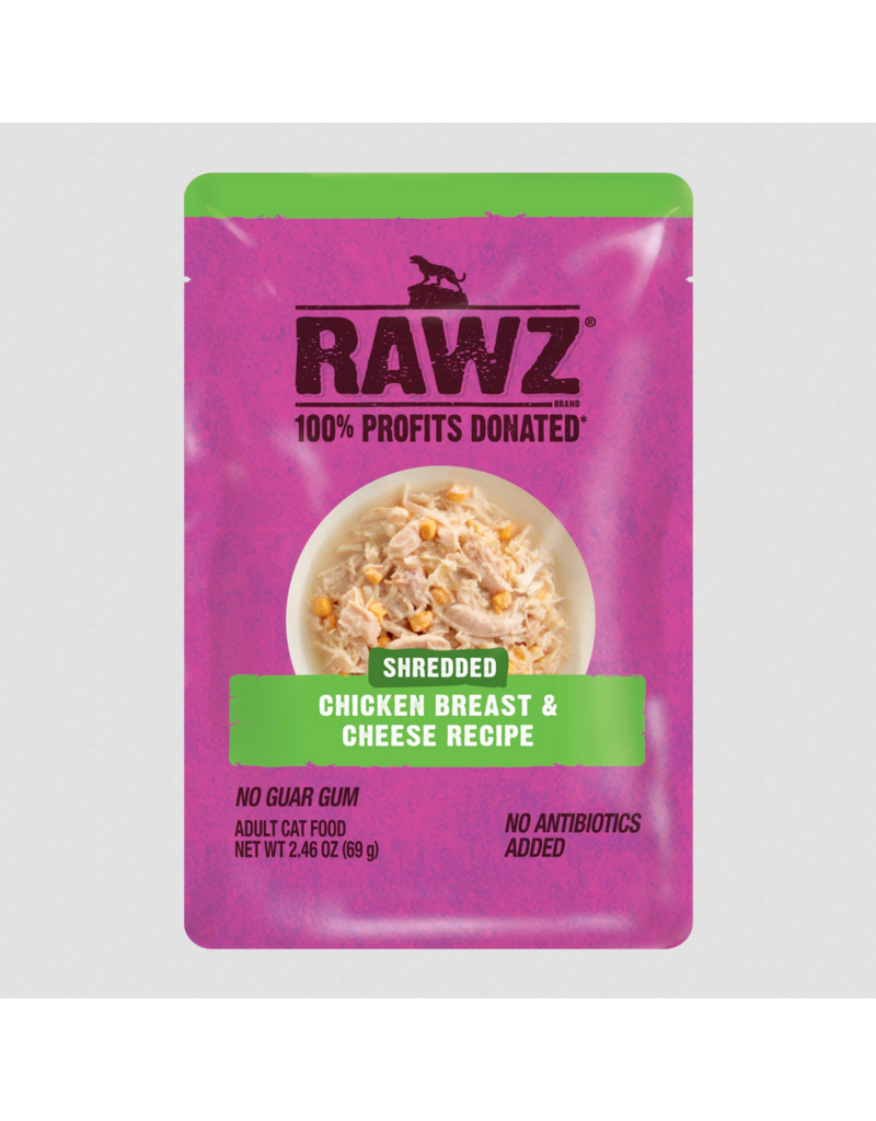 RAWZ RAWZ Cat Pouch | Shredded Chicken Breast & Cheese Recipe 2.46 oz single