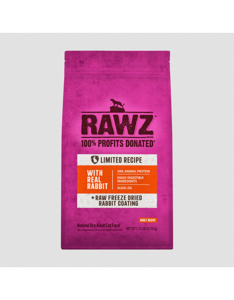 RAWZ RAWZ LID Cat Kibble | Grain Free Rabbit Recipe 1.75 lb