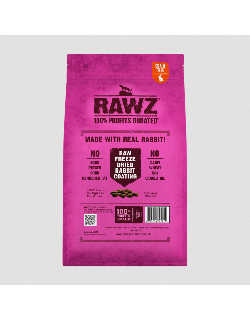 RAWZ RAWZ LID Cat Kibble | Grain Free Rabbit Recipe 3.5 lb