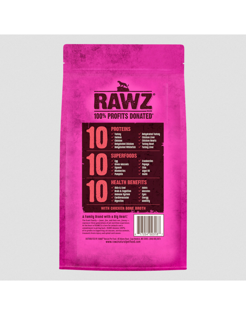 RAWZ RAWZ LID Cat Kibble | Grain Free Salmon, Chicken & Whitefish Recipe 1.75 lb