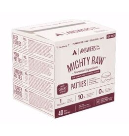 Answer's Pet Food Answers Detailed Frozen Dog Patties | Beef 20 lb BULK Box (*Frozen Products for Local Delivery or In-Store Pickup Only. *)