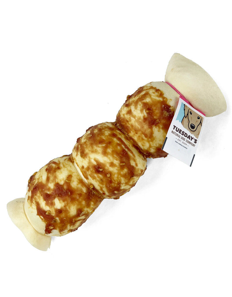 Tuesday's Natural Dog Company Tuesday's Natural Dog Company Dog Chews | Beef Cheek Large Roll 10" Chicken Basted