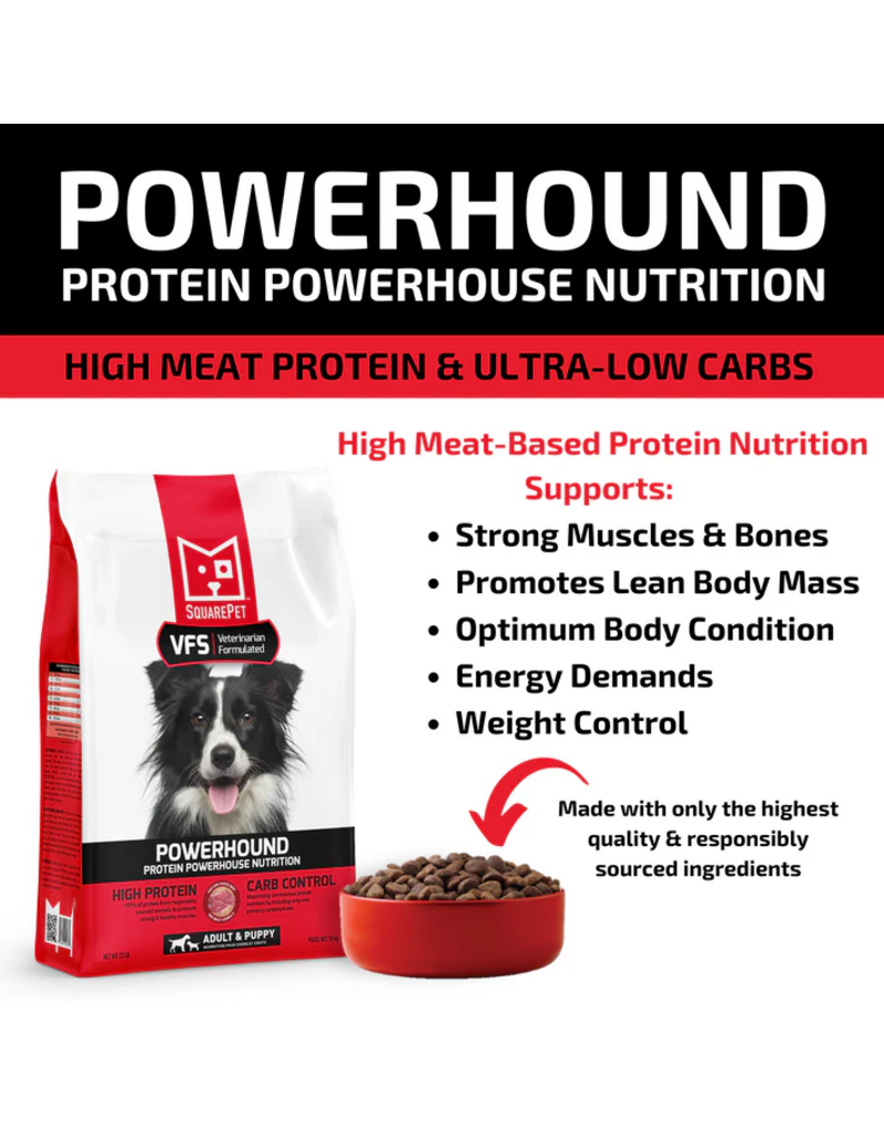 SquarePet SquarePet PowerHound Dog Kibble | Turkey & Chicken Formula 22 lb