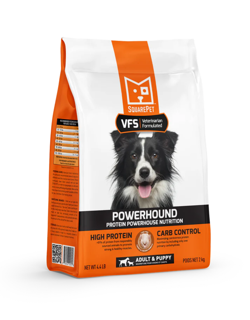 SquarePet SquarePet PowerHound Dog Kibble | Turkey & Chicken Formula 22 lb