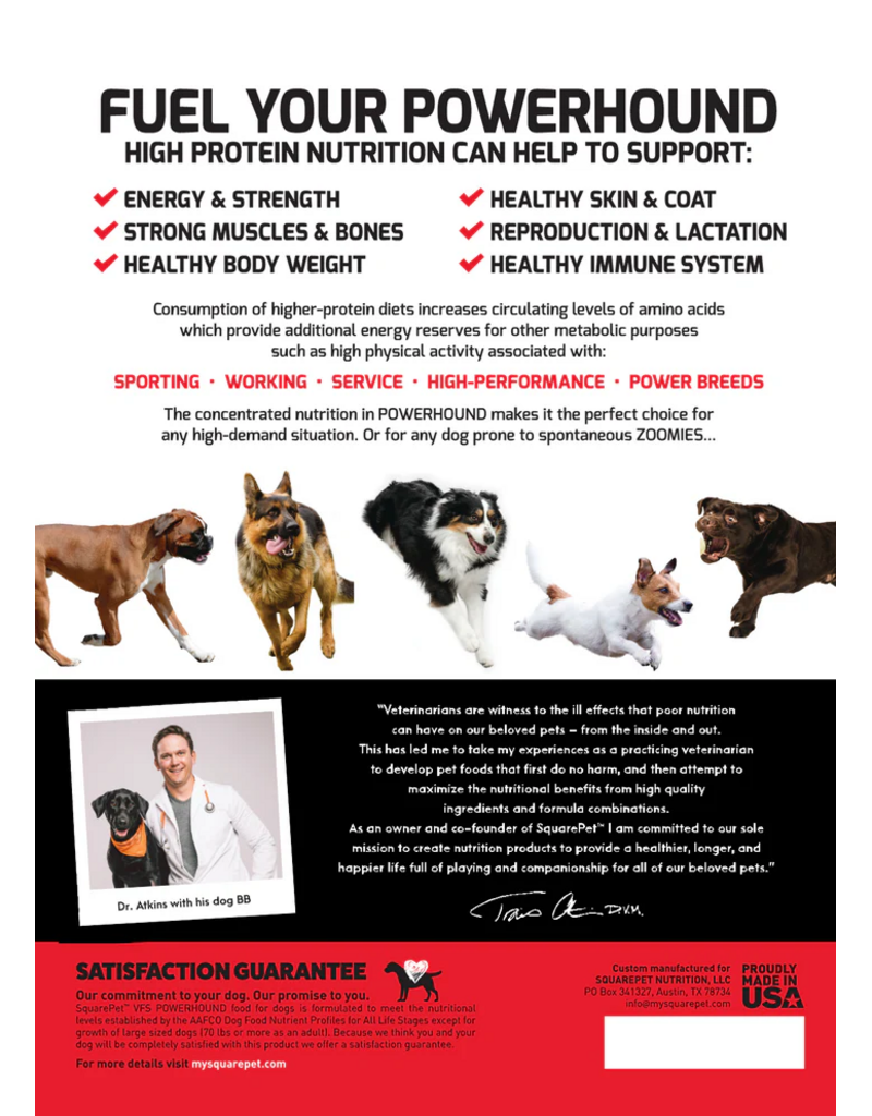 SquarePet SquarePet PowerHound Dog Kibble | Turkey & Chicken Formula 4.4 lb