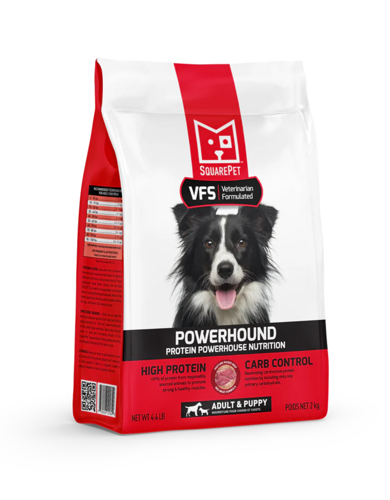 SquarePet SquarePet PowerHound Dog Kibble | Red Meat Beef & Pork Formula 22 lb