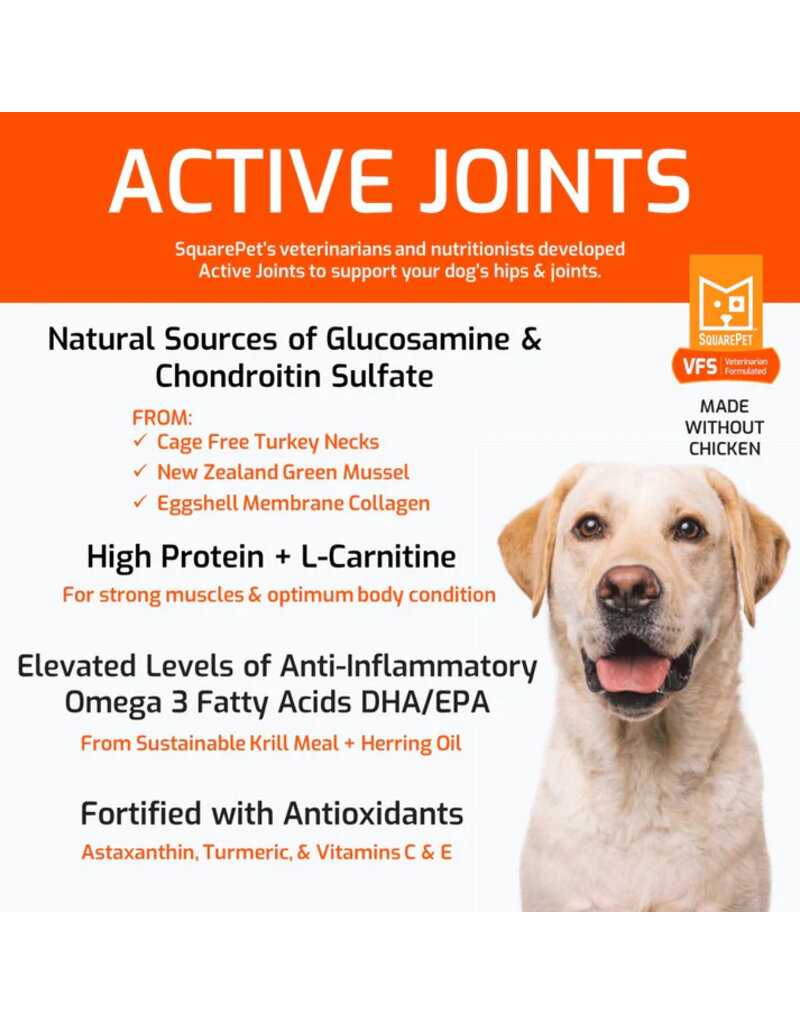 SquarePet SquarePet Functional Dog Kibble | Turkey Active Joints 22 lb