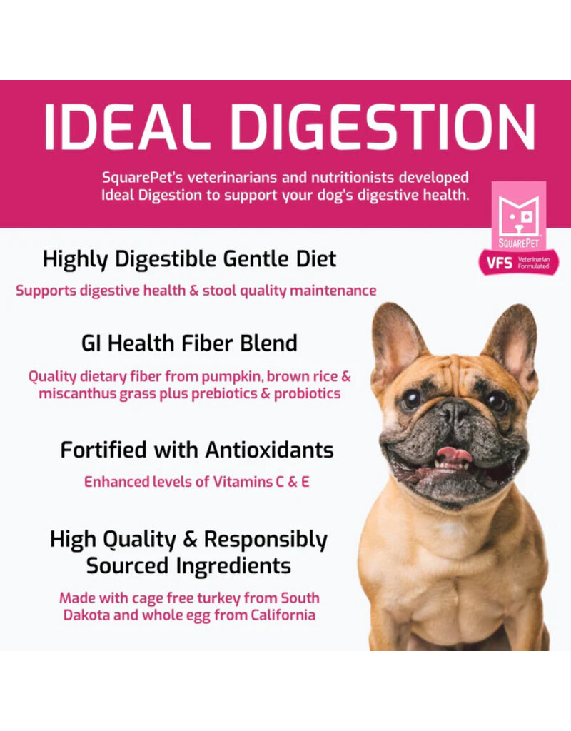 SquarePet SquarePet Functional Dog Kibble | Turkey & Egg Ideal Digestion 4.4 lb