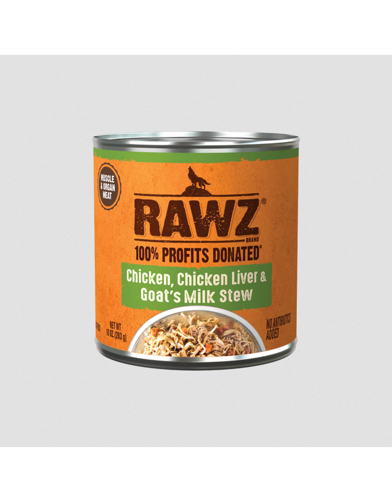 RAWZ RAWZ Canned Dog Food | Chicken, Chicken Liver & Goat Milk Stew 10 oz CASE/12