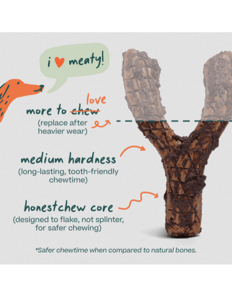Woof Woof HonestChew | Meaty Beef Antler Chew Small