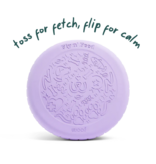 Woof Woof Dog Toys | Fly N Feed Disc & Lick Mat Lavender