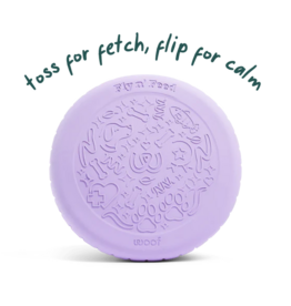 Woof Woof Dog Toys | Fly N Feed Disc & Lick Mat Lavender