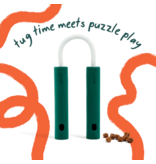 Woof Woof Dog Toys | Nomchucks 2-in-1 Tug & Treat Toy Forest Green