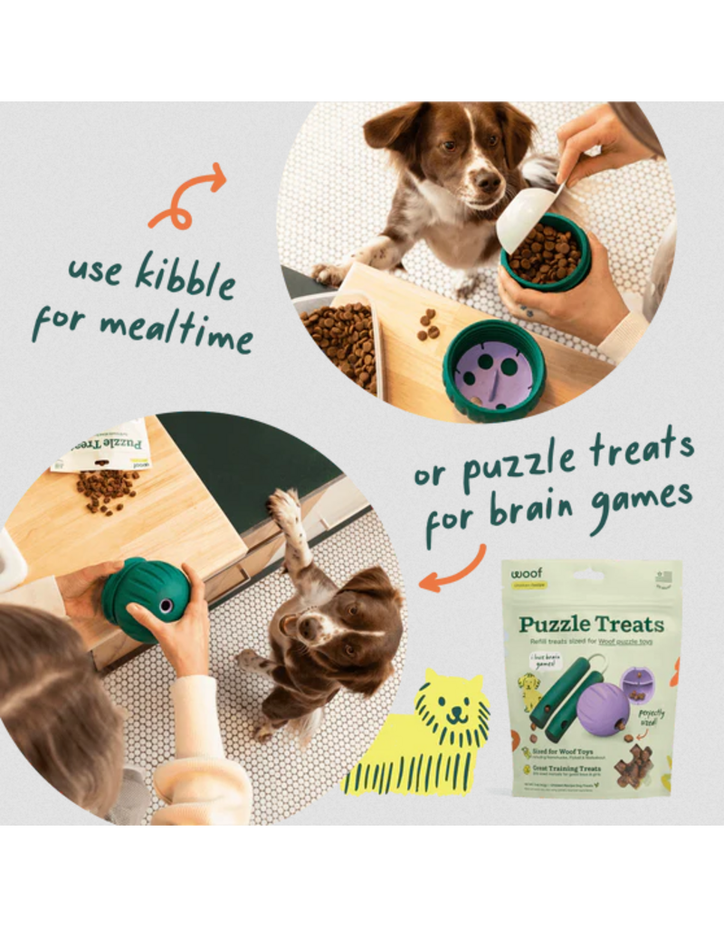 Woof Woof Dog Toys | Walkabout Slow Feeder Forest Green Large