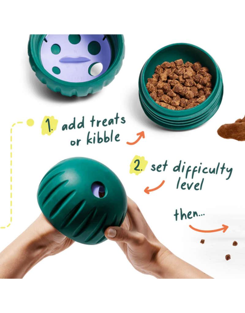 Woof Woof Dog Toys | Walkabout Slow Feeder Forest Green Large