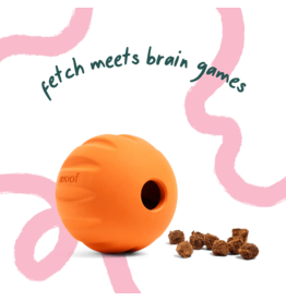 Woof Woof Dog Toys | Flyball 2-in-1 Single Fetch Toy Orange