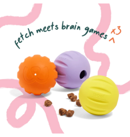 Woof Woof Dog Toys | Flyball 2-in-1 Fetch Toy 3 Pack