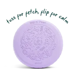 Woof Woof Dog Toys | Fly N Feed Disc & Lick Mat Lavender